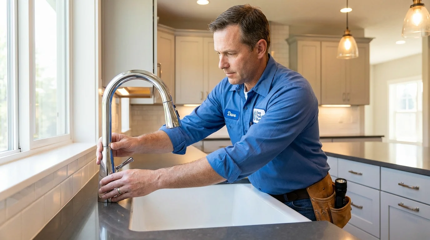 Kitchen faucet installation by Johns Plumbing LLC in Chalmette