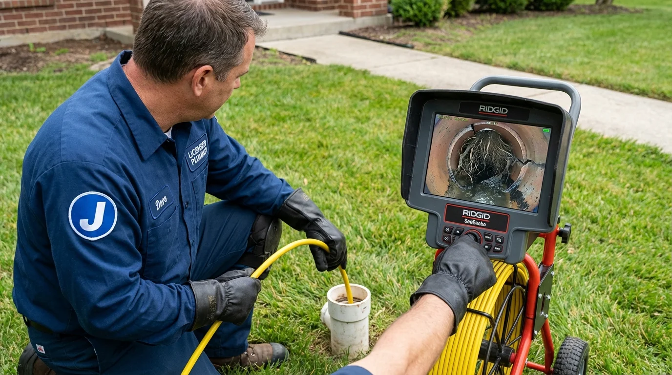 Sewer camera inspection being performed by Johns Plumbing LLC in Chalmette